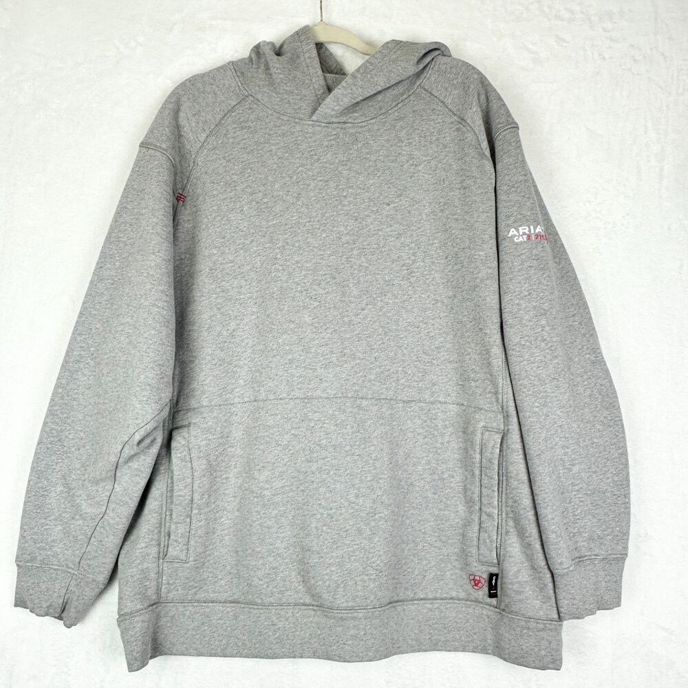 Ariat Men's FR Rev Work Pullover Hoodie Size XXL Grey